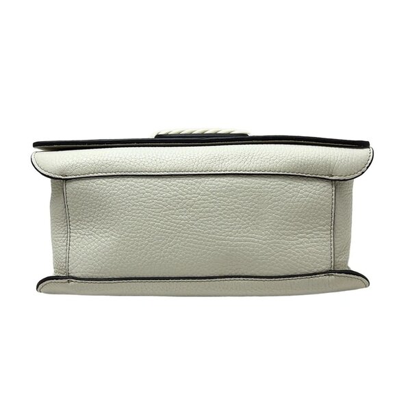 Auth FURLA - Cream Leather Handbag - Picture 4 of 10